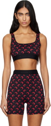 Marine Serre SSENSE Exclusive Black Recycled Moon Jersey Sport Bra