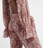 Bananhot Elma off-shoulder paisley crop top