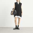 MM6 Maison Margiela Women's Knitted V-Neck Mini Dress in Black