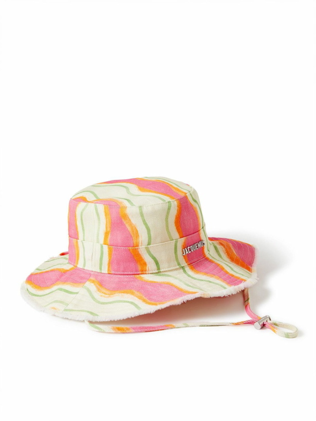 Photo: Jacquemus - Le Bob Artichaut Logo-Embellished Printed Cotton-Twill Bucket Hat - Pink