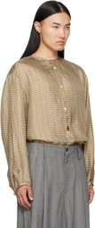 Hed Mayner Green Printed Shirt