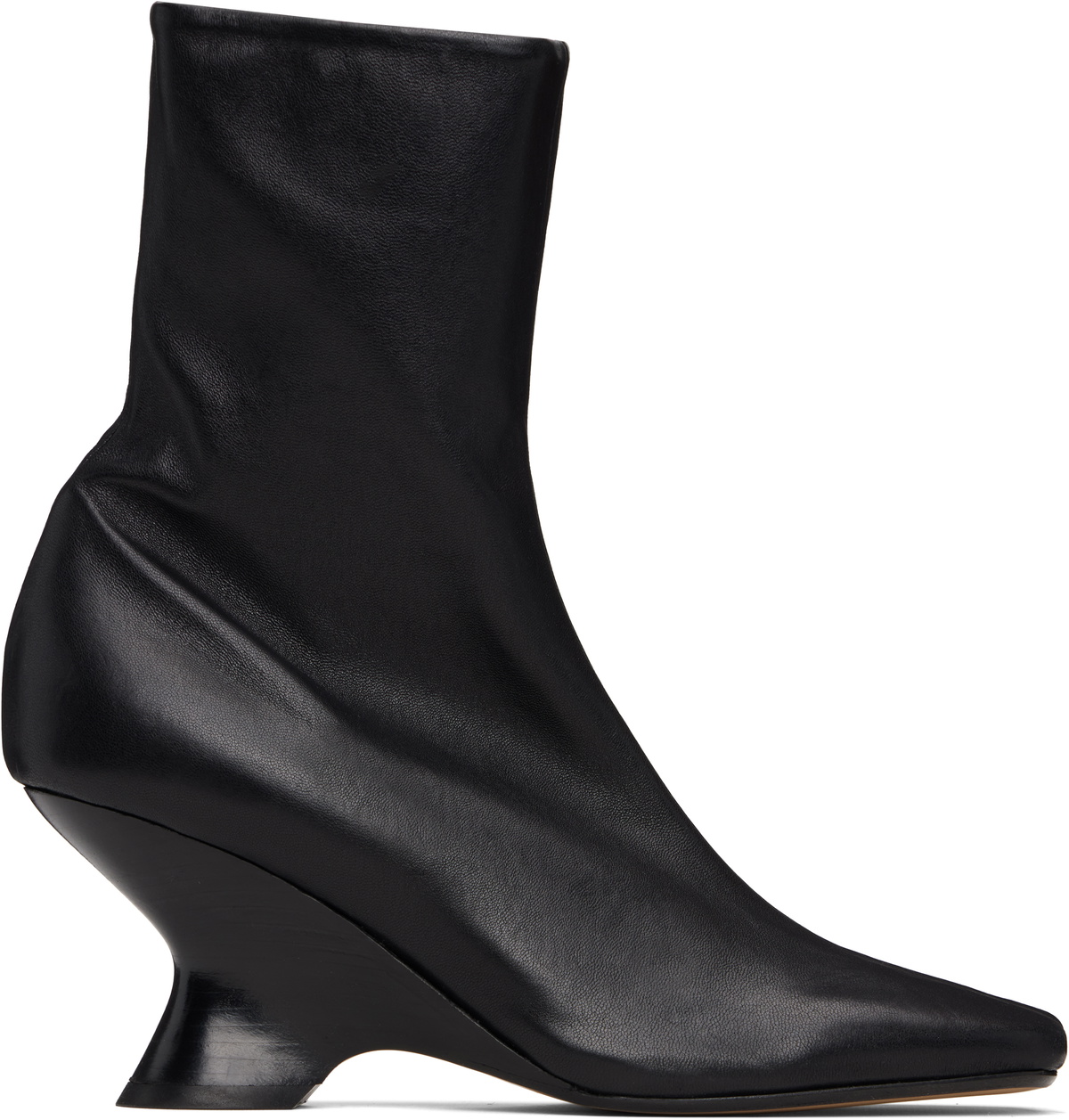 Dries Van Noten Black Heeled Ankle Boots