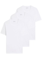 Boss Classic Logo-embroidered Cotton T-shirt set of Three White