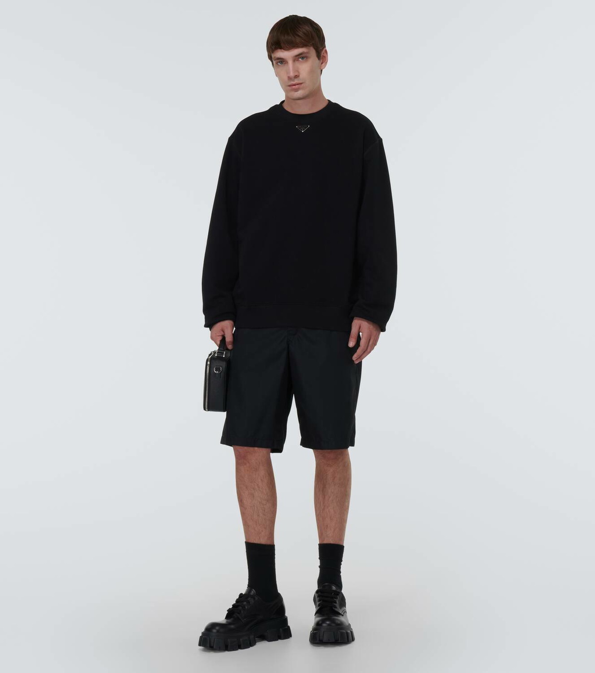 Prada Logo cotton sweatshirt
