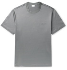 Brioni - Logo-Embroidered Cotton-Jersey T-Shirt - Gray