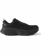 Hoka One One - Bondi 8 Rubber-Trimmed Mesh Running Sneakers - Black