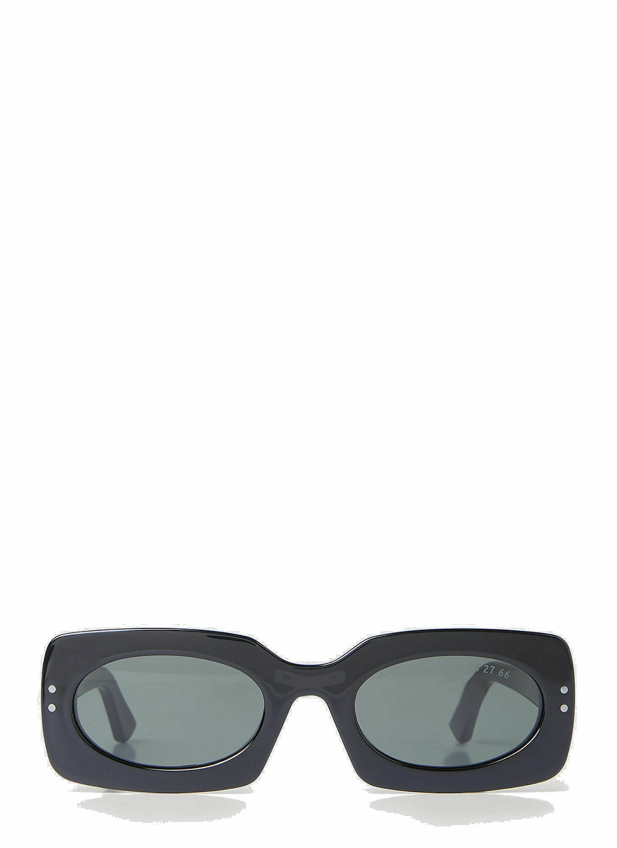 Photo: Clean Waves - Inez & Vinoodh Low Rectangle Sunglasses in Black