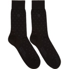 Alexander McQueen Black and Grey Spot Socks