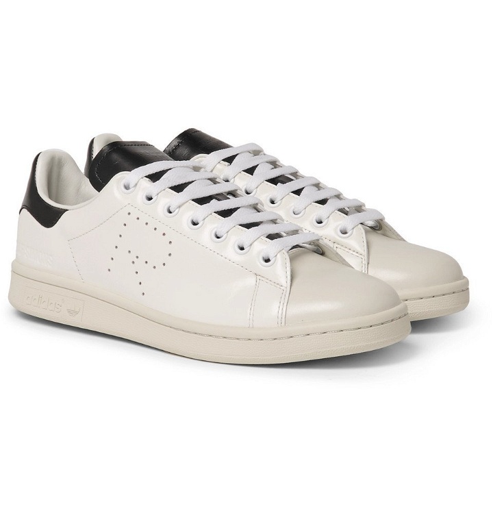 Photo: Raf Simons - adidas Stan Smith Leather Sneakers - White