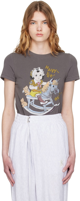 Photo: OPEN YY Gray Rocking Baby T-shirt
