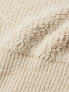 Brioni - Cashmere and Silk-Blend Bouclé Mock-Neck Sweater - Neutrals