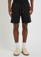 Boss Iconic Logo-embroidered Cotton Shorts Black