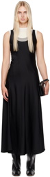 Jil Sander Black Scoop Neck Midi Dress