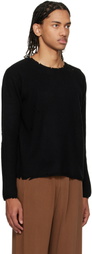 Second/Layer Black Pullover Waffle Knit Friends Sweater