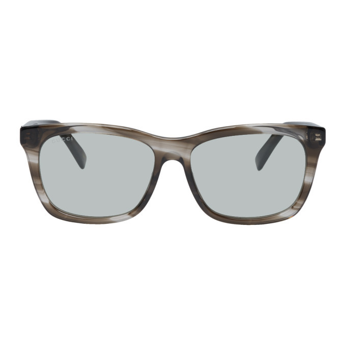 Photo: Gucci Transparent Tortoiseshell Oversized Wearable Sunglasses