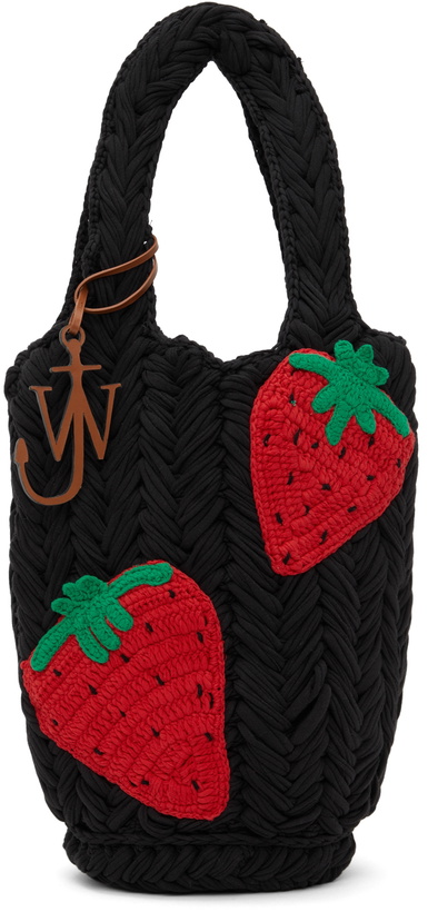 Photo: JW Anderson Black Strawberry Knit Shopper Tote