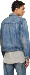 Rick Owens DRKSHDW Blue Temple Trucker Denim Jacket