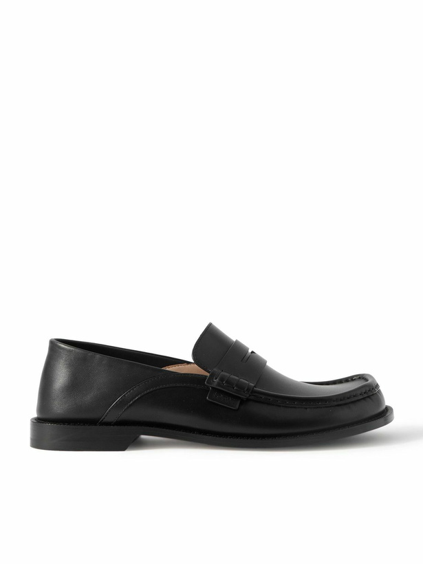 Photo: LOEWE - Campo Collapsible-Heel Leather Penny Loafers - Black