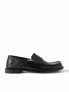 LOEWE - Campo Collapsible-Heel Leather Penny Loafers - Black