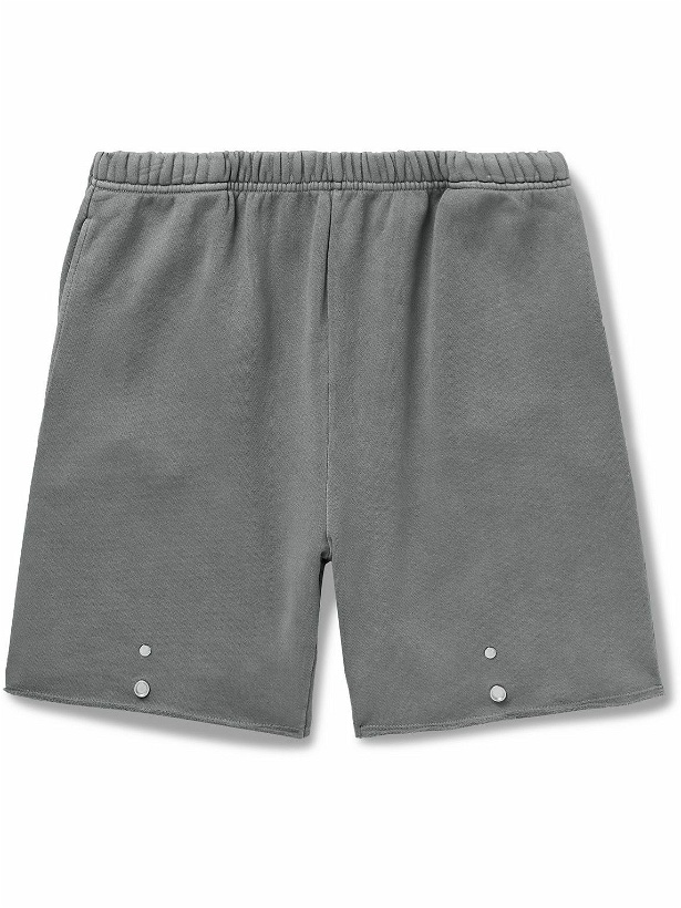 Photo: Les Tien - Straight-Leg Garment-Dyed Cotton-Jersey Shorts - Gray