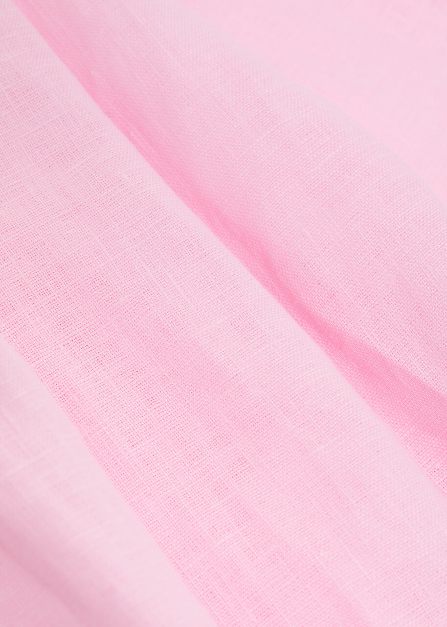 Faithfull The Brand Marais Halterneck Linen Midi Dress Pink