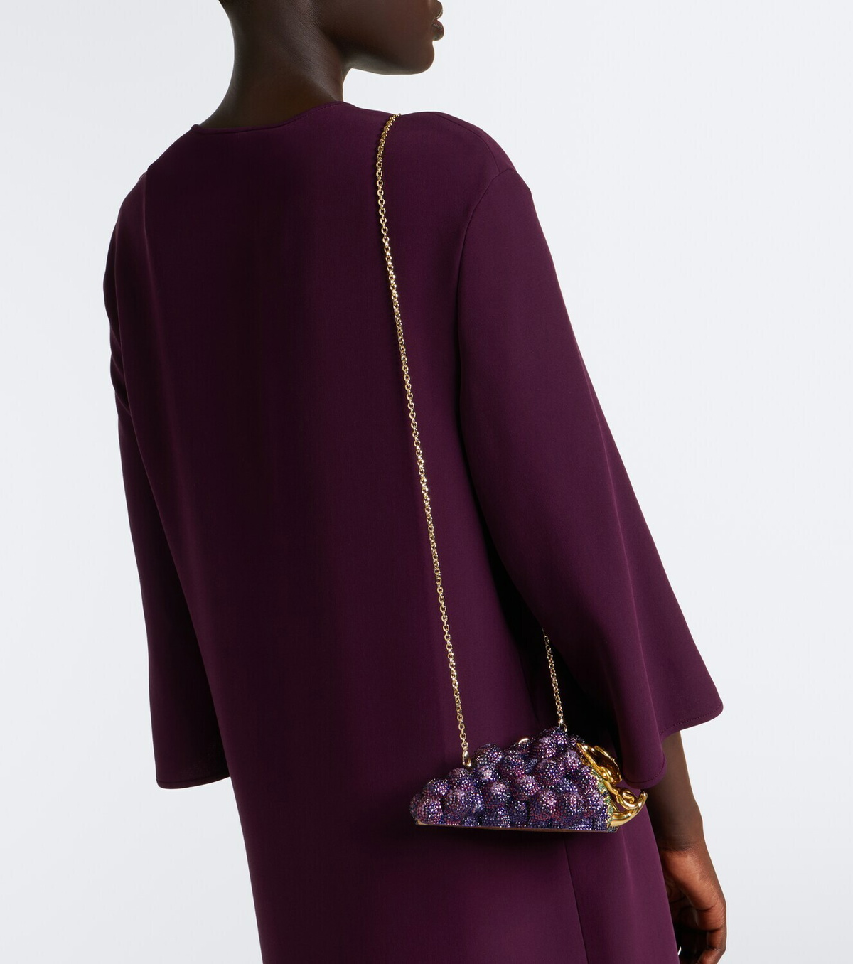 Judith Leiber Couture Grapes Concord embellished clutch