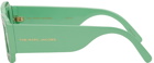 Marc Jacobs Green Rectangle Logo Sunglasses
