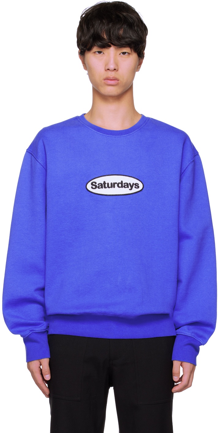 Photo: Saturdays NYC Blue Bowery Sweatshirt