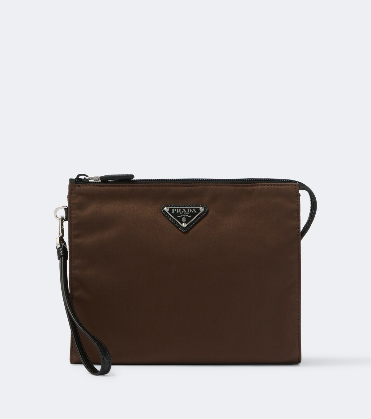 Prada Re-Nylon leather-trimmed pouch