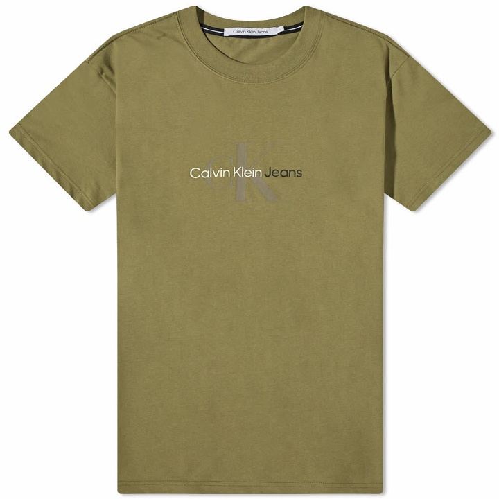 Photo: Calvin Klein Men's Natural Washed T-Shirt in Burnt Olive