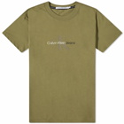 Calvin Klein Men's Natural Washed T-Shirt in Burnt Olive
