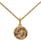 Versace Gold Round Chain Pendant Necklace