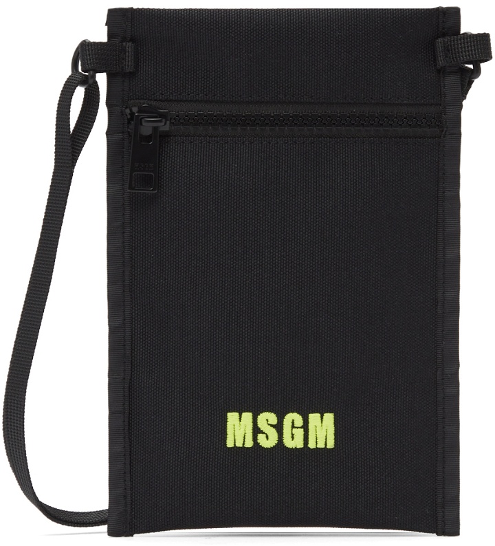 Photo: MSGM Black Canvas Messenger Bag