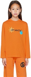 Off-White Kids Orange Sun & Peace Long Sleeve T-Shirt