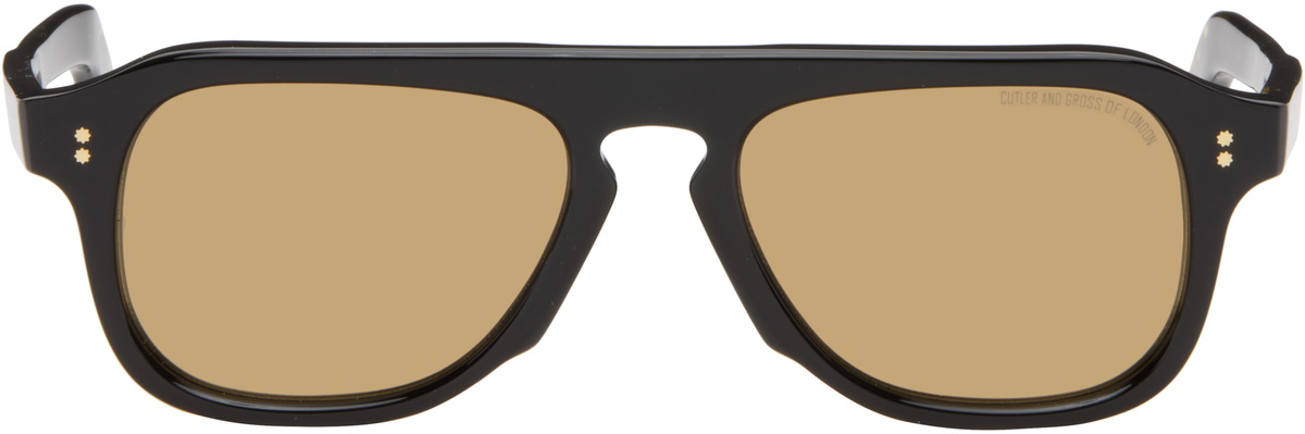 Cutler and Gross Black GR14 Aviator Sunglasses