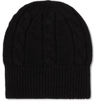 Anderson & Sheppard - Cable-Knit Wool Beanie - Black