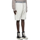 Rick Owens Drkshdw Off-White and Grey Pusher Shorts