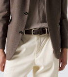 Canali Braided suede belt