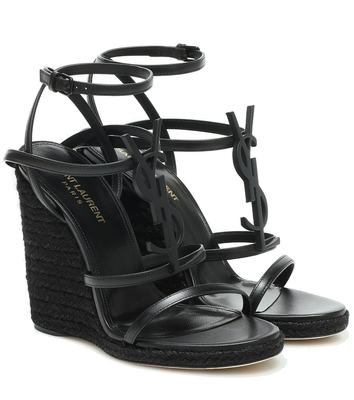 Saint Laurent - Cassandra 115 wedge espadrille sandals Saint Laurent