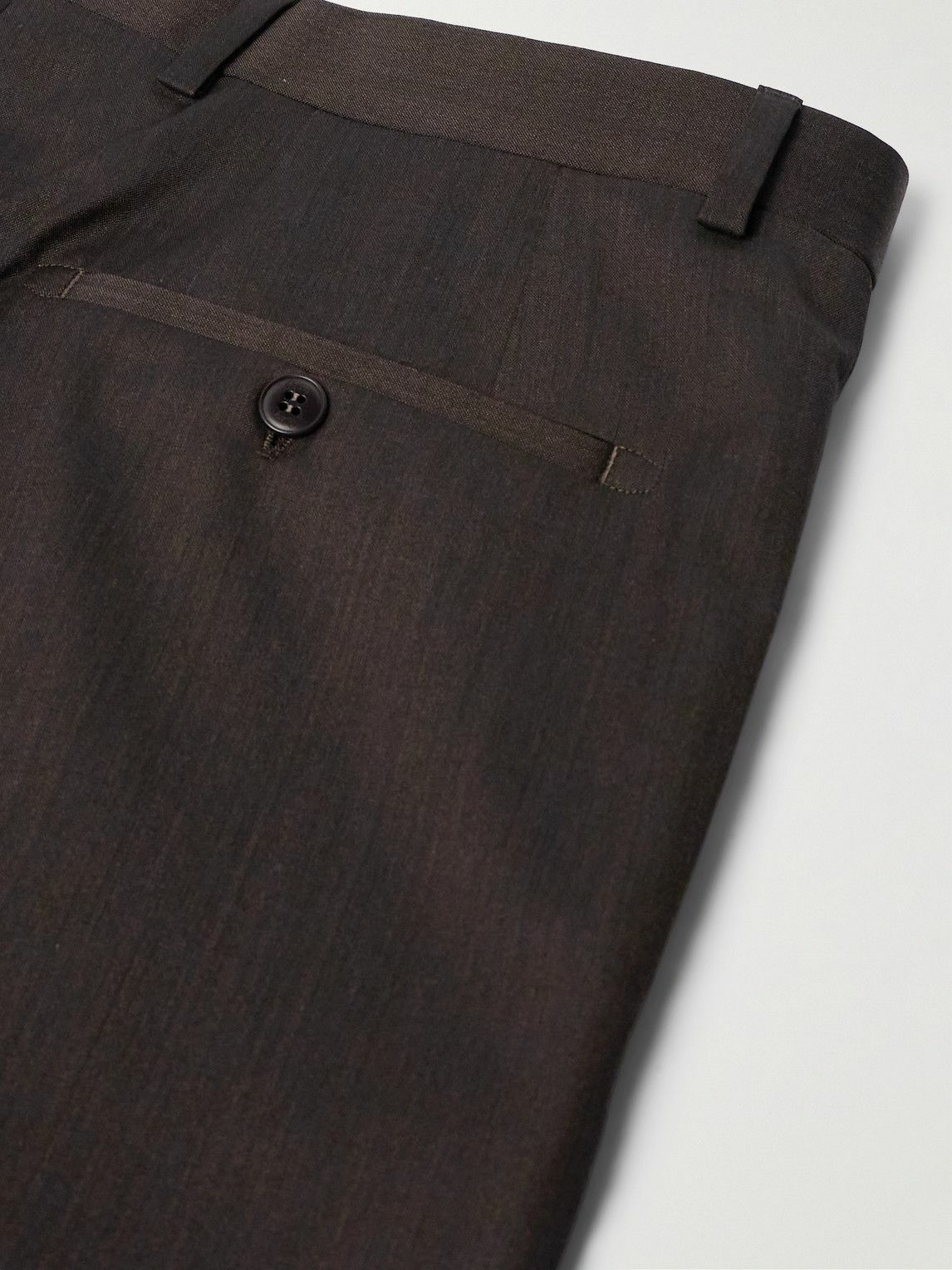 Brioni - Capri Wide-Leg Pleated Wool-Blend Trousers - Brown