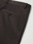 Brioni - Capri Wide-Leg Pleated Wool-Blend Trousers - Brown