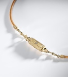Marie Lichtenberg 18kt gold and leather pendant necklace with diamonds