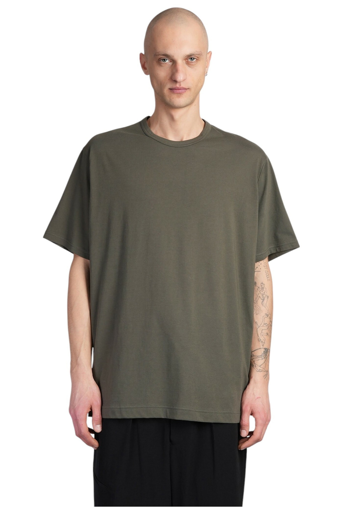 Yohji Yamamoto Black Cotton T-Shirt Yohji Yamamoto