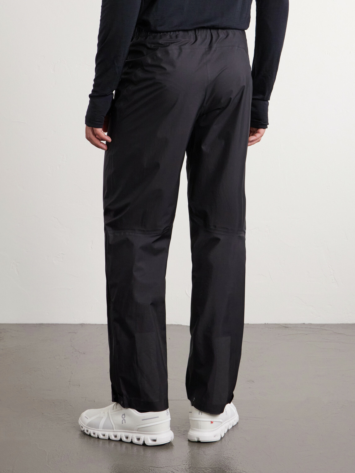 Satisfy - Straight-Leg Pertex® 3L Rain Logo-Appliquéd Recycled-Ripstop Trousers - Black