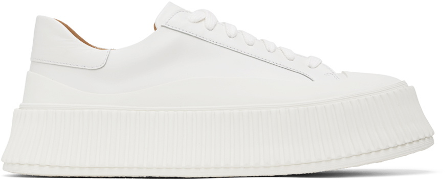 Jil Sander White Low-Top Platform Sneakers