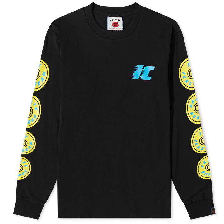 Photo: ICECREAM Men's Long Sleeve Skate T-Shirt in Black