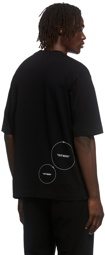 Off-White Black Cut Here Embroidered T-Shirt