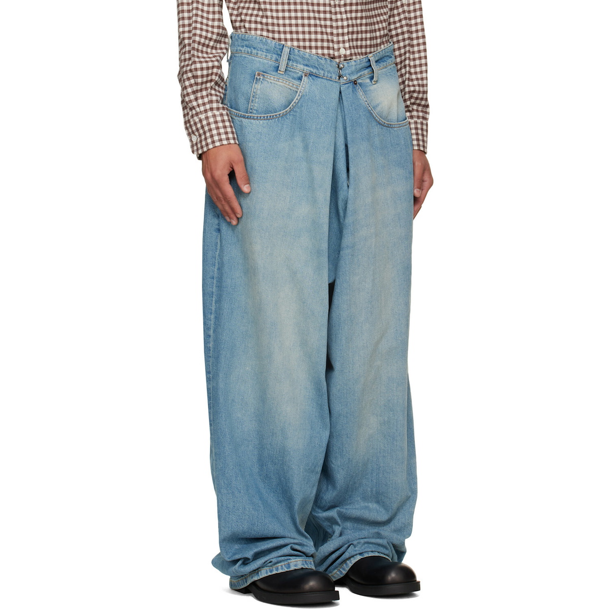 Maison Margiela Blue Wrap Jeans