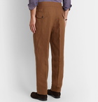 Rubinacci - Manny Pleated Linen Trousers - Neutrals