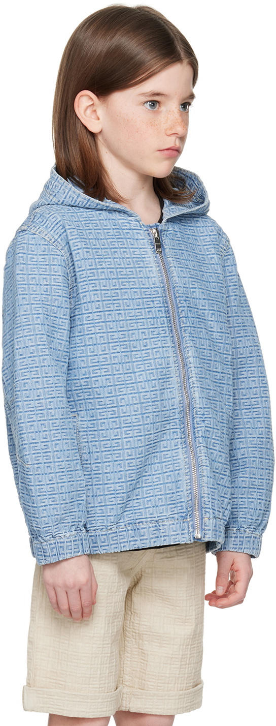 Givenchy Kids Blue Hooded Jacket